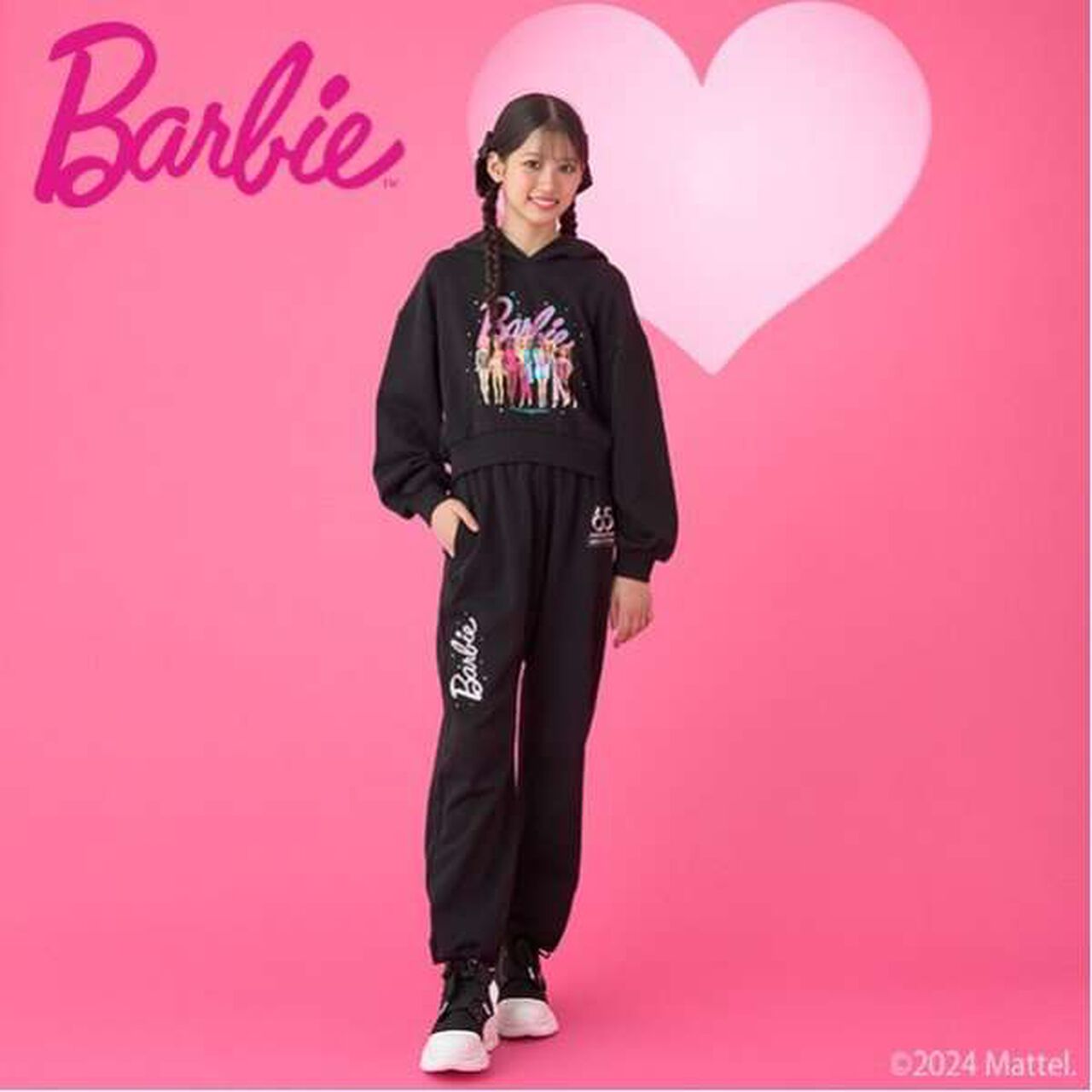 Barbie / 2 WAY Sweatpants,Pink, large image number 1