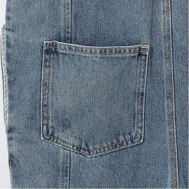 Denim Jumpsuit,Gray, medium image number 8