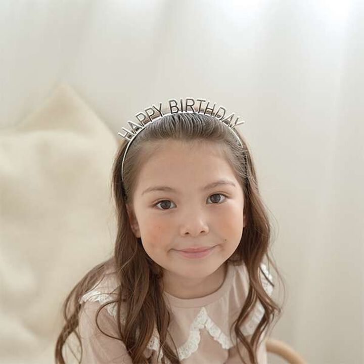 Happy Birthday Headband,Silver, medium image number 5