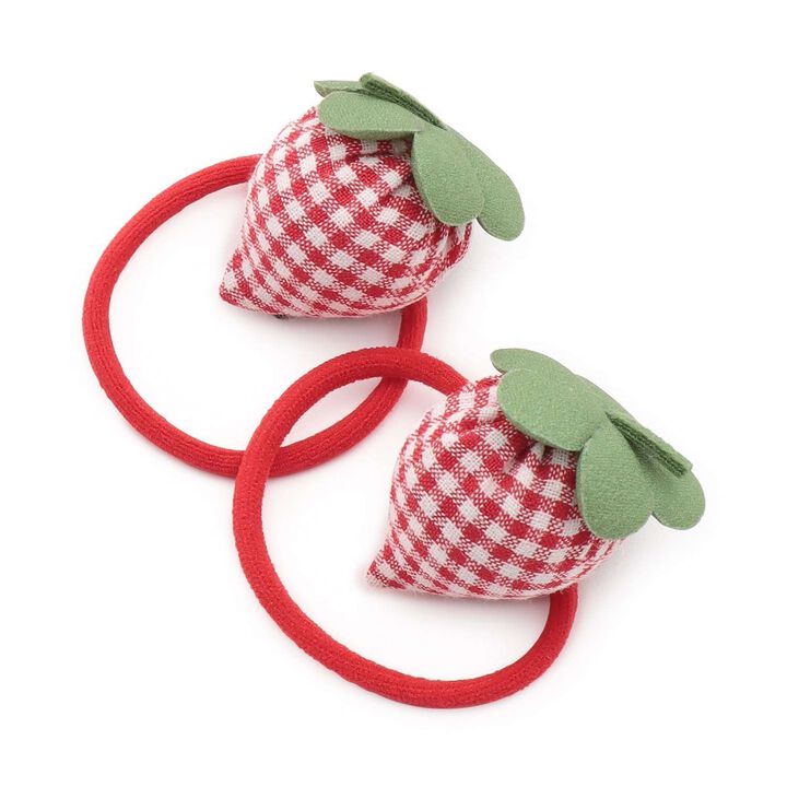Puffy Strawberry Hair Ties (Set of 2),Yellow, medium image number 3