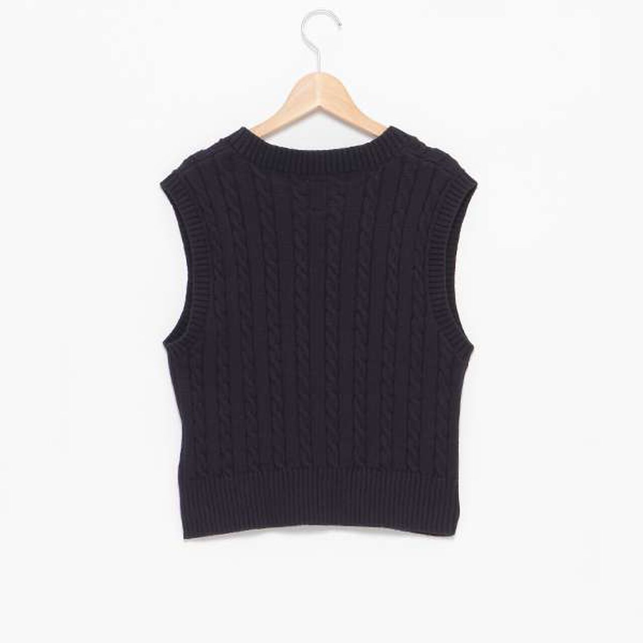Cotton Vest,Navy, large image number 1