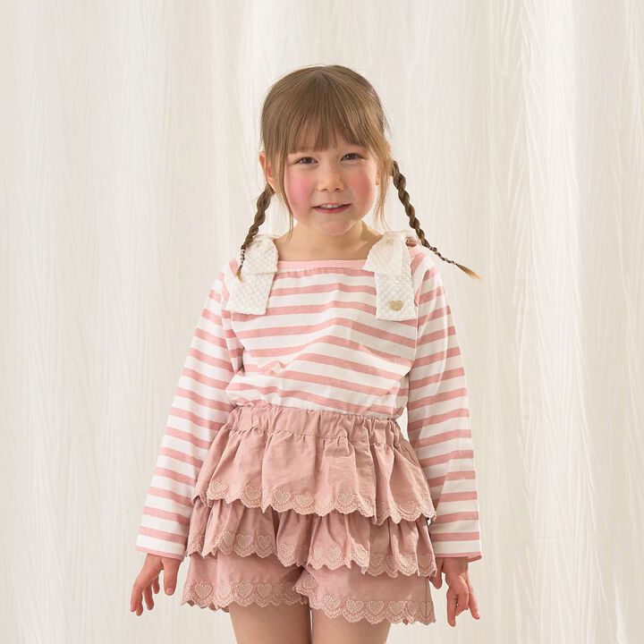 100% Cotton Quick-Dry UV Boat Neck Shoulder Ribbon T-Shirt,, medium