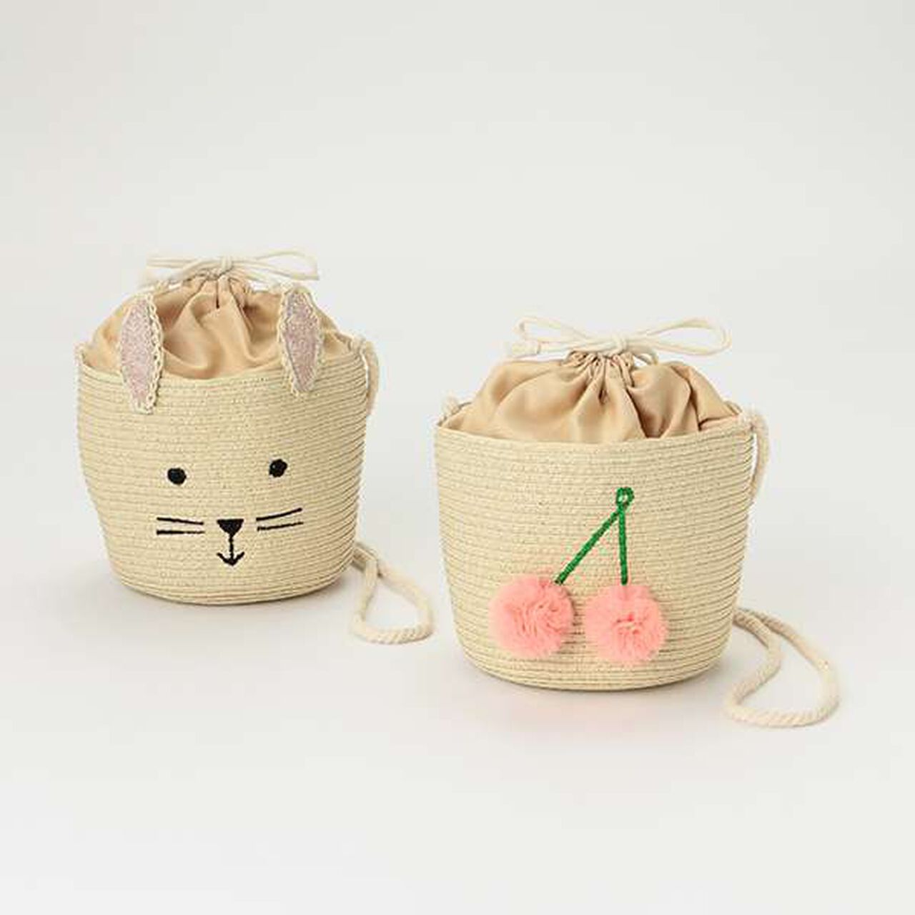 Mixed Material Motif Bag,Red, large image number 8