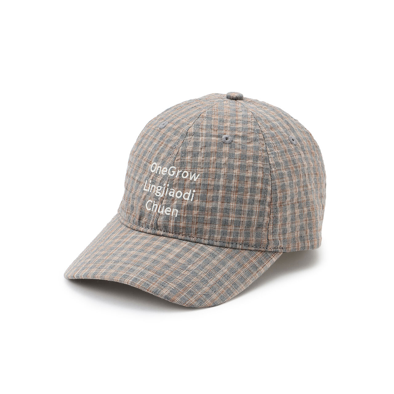 [D Select] Checkered Logo Embroidery Cap,Navy, large image number 9