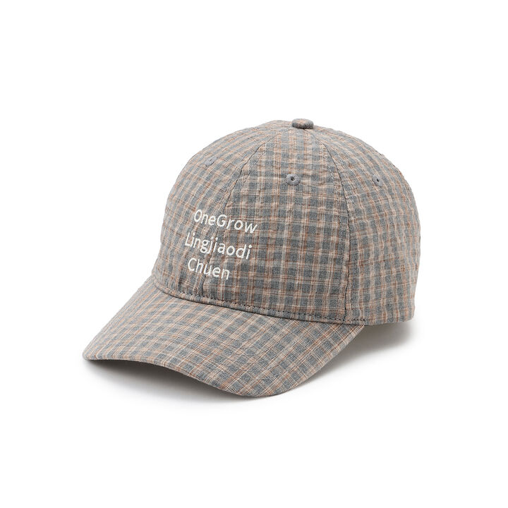 [D Select] Checkered Logo Embroidery Cap,Navy, medium image number 9