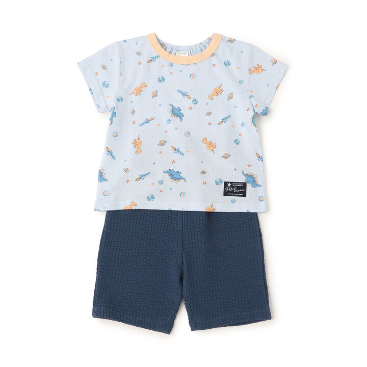 Boys Short-Sleeve Pajamas,Yellow green, medium image number 2