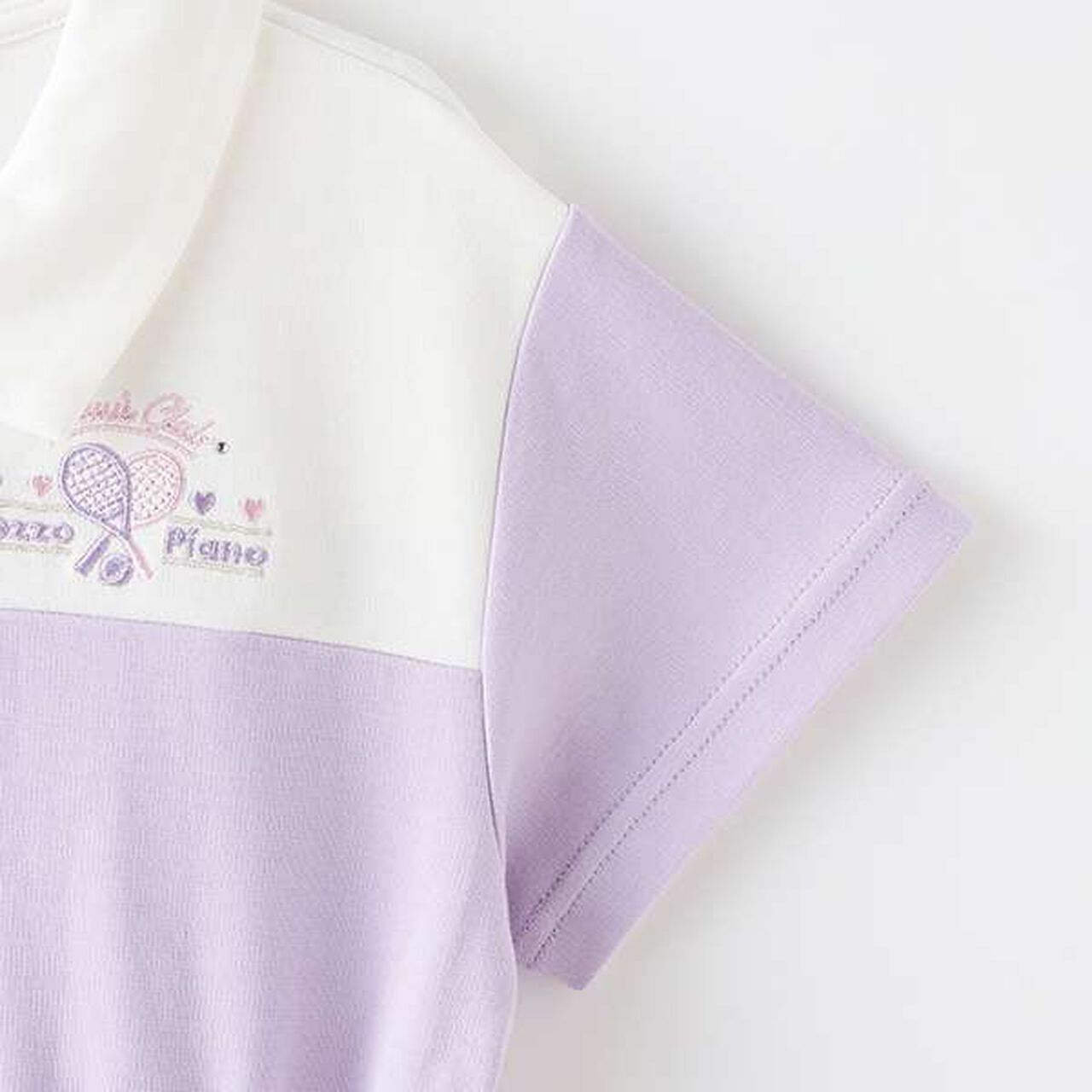 Color Block Half-Zip One-Piece Dress,Lavender, large image number 8