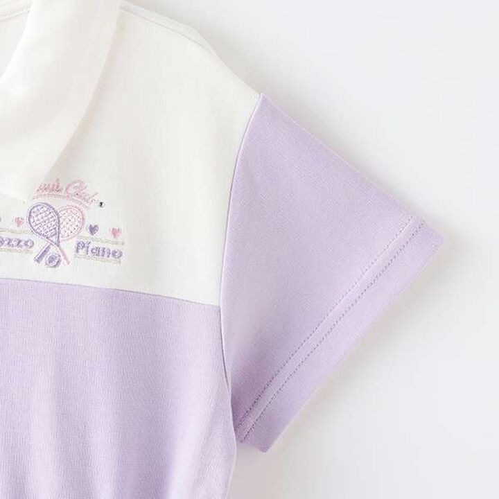 Color Block Half-Zip One-Piece Dress,Lavender, medium image number 8