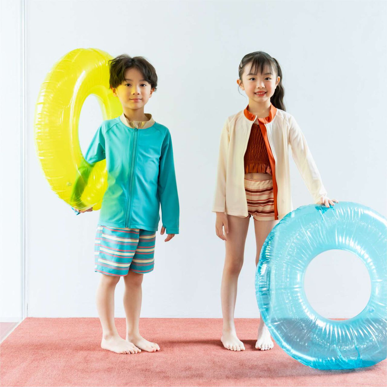 [SWIM] Girls Outfit Set,Emerald green, large image number 9