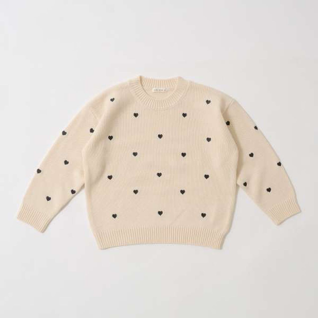 Heart & Flower Embroidered Sweater Set,Cream, large image number 14