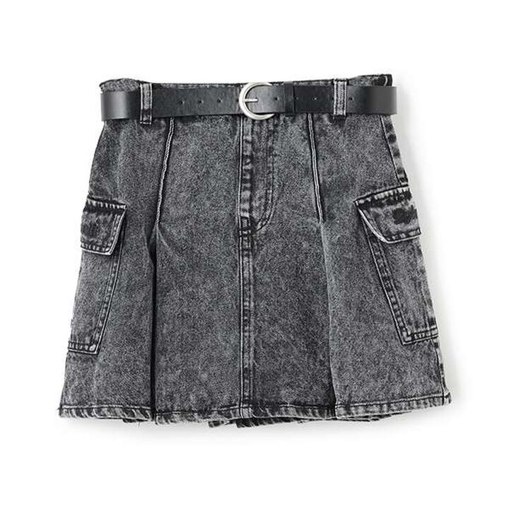 Belted Cargo Skirt,Navy, medium image number 3