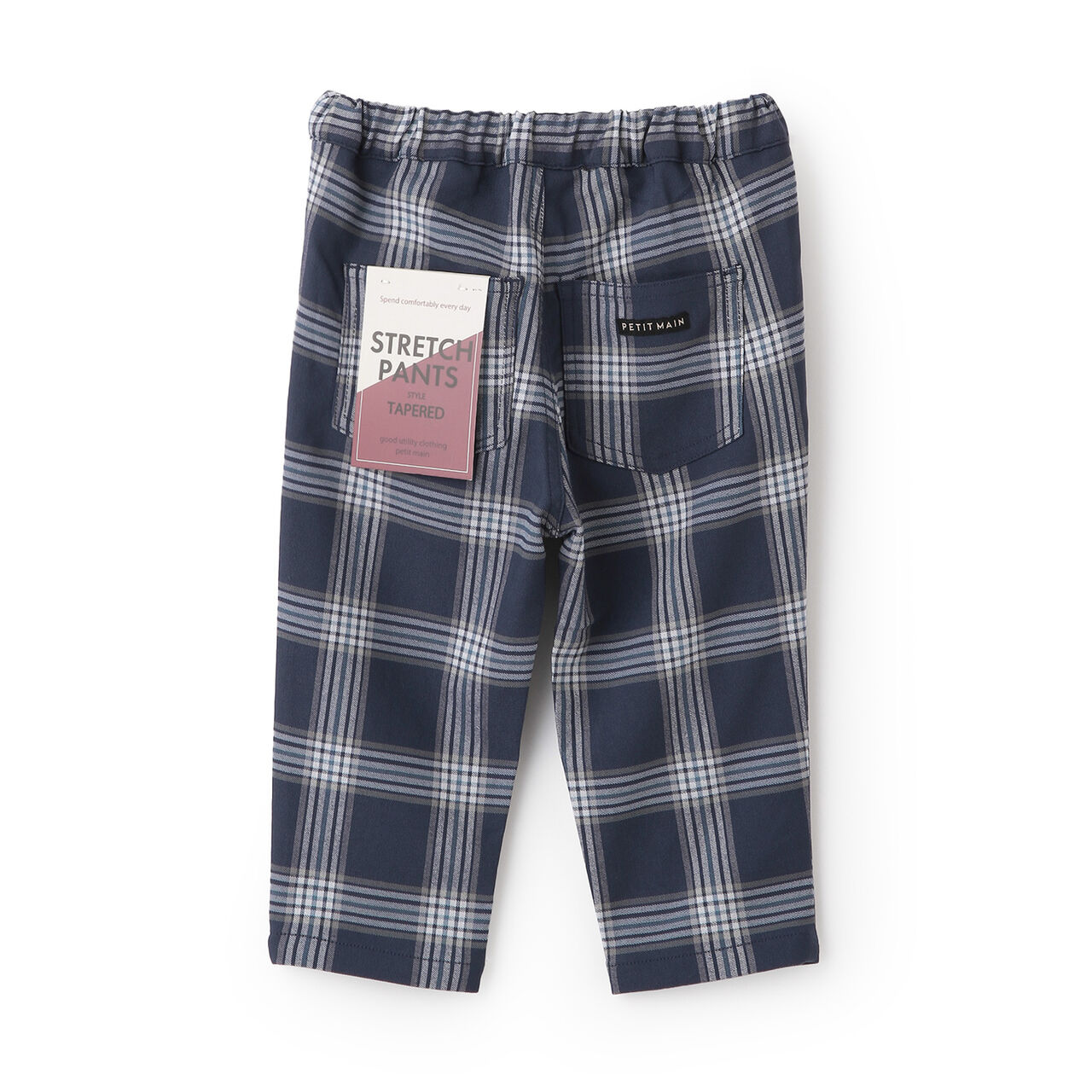 Relaxed Stretch Checkered Pants,Beige, large image number 3