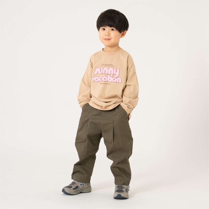 [Parent-Child Matching] [100% Cotton] [365D] Street Logo Long Sleeve T-Shirt,Cinnamon, medium image number 0