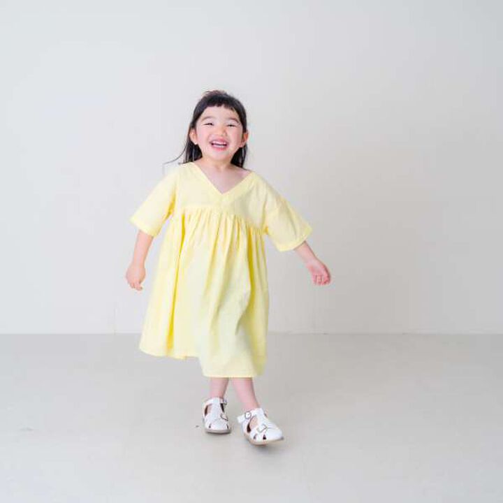 Boiled Gathered One-Piece Dress,Off white, medium image number 17