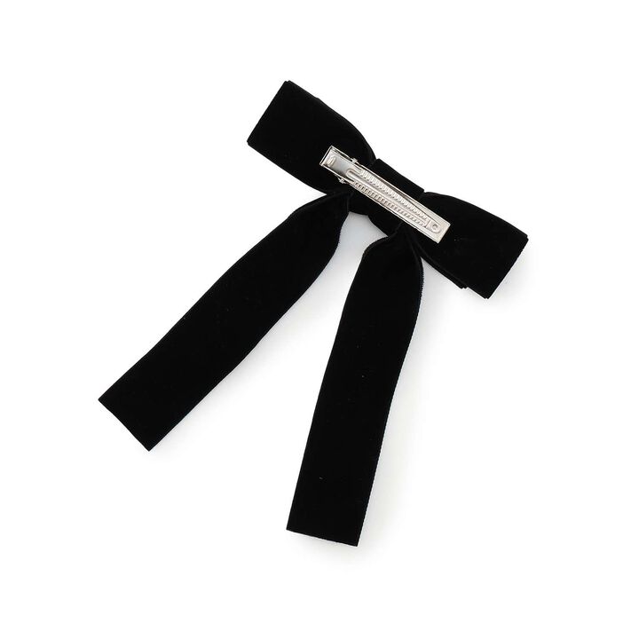Bijou Ribbon Hair Clip,Black, medium image number 6