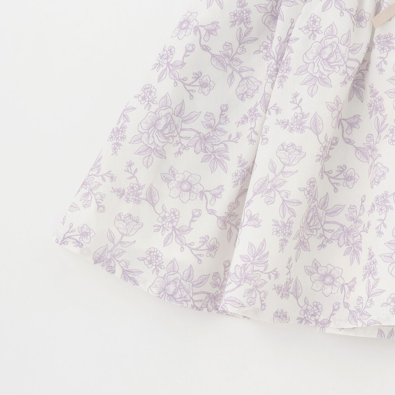 Floral Print Gathered Skirt,Navy, large image number 9