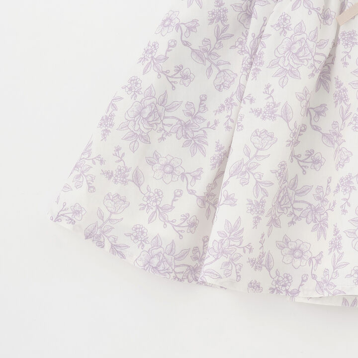 Floral Print Gathered Skirt,Navy, medium image number 9