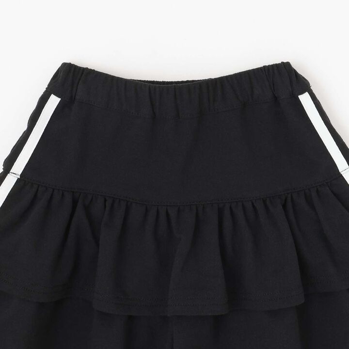 Cut and Sew Tiered Skirt with Shorts,Black, medium image number 14