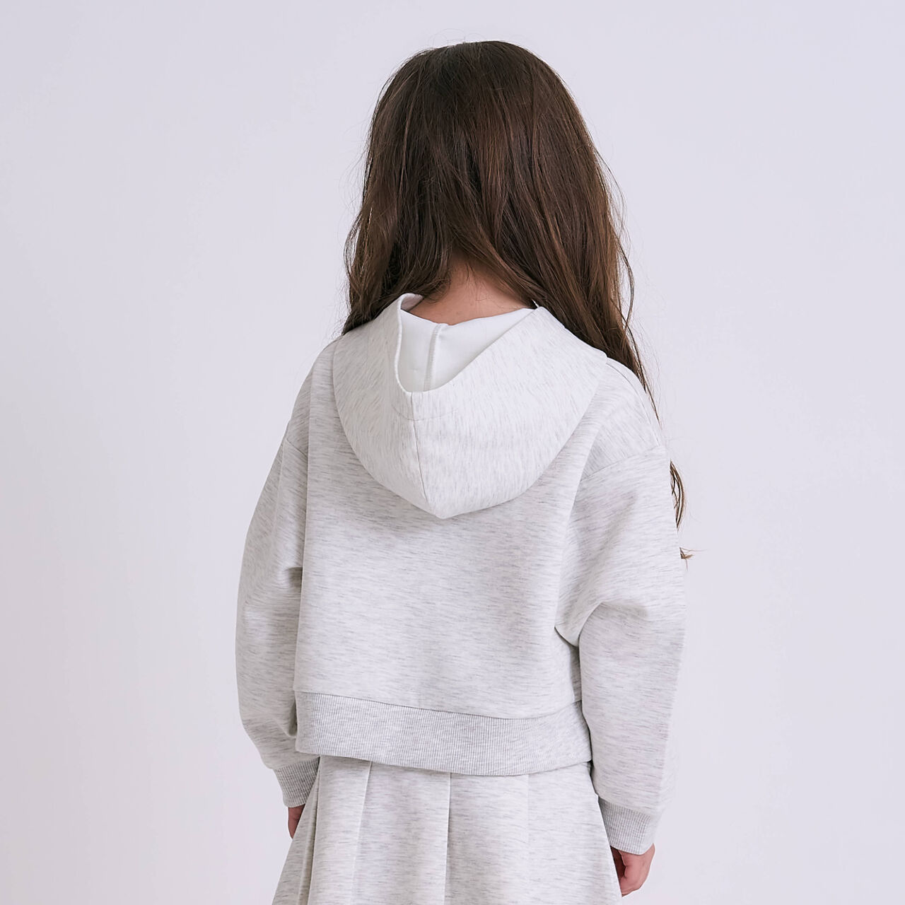 Anti-Stain Puffed Sweatshirt Hoodie / Cardboard,Sax blue, large image number 1