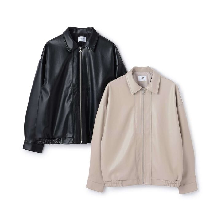 Link Faux Leather Jacket,Beige, medium image number 11