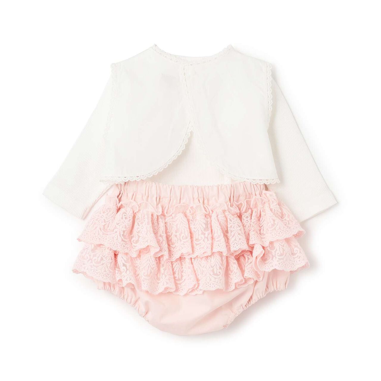 Vest-Style Romper + Free Pants Set,Light pink, large image number 1