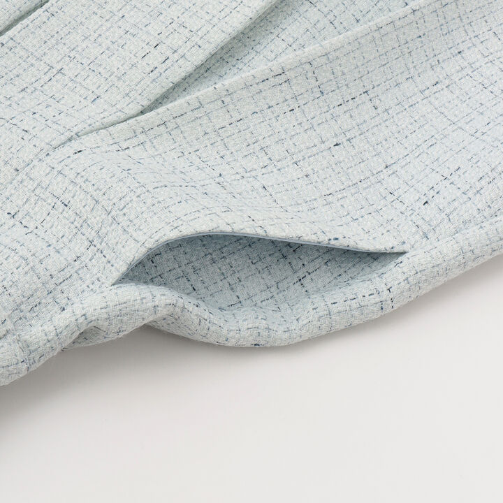 Lame Tweed Tacked Flare Shorts♪,Light blue, medium image number 6