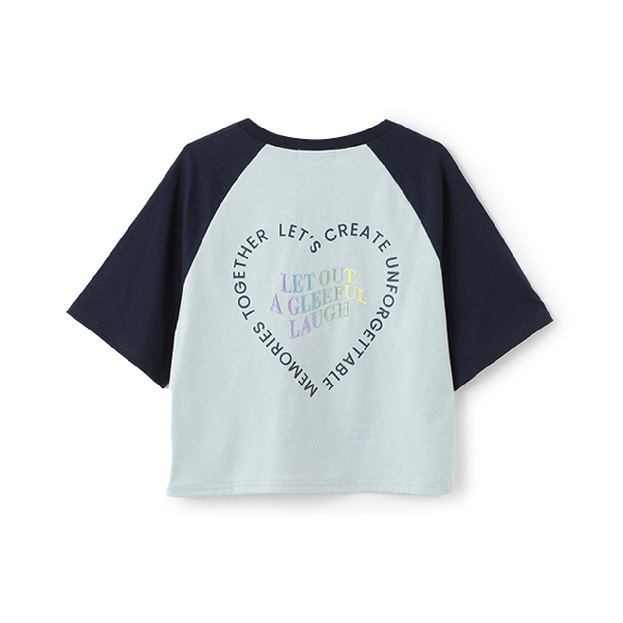 Heart Raglan 5/6 Sleeve T-Shirt,Off white, large image number 2