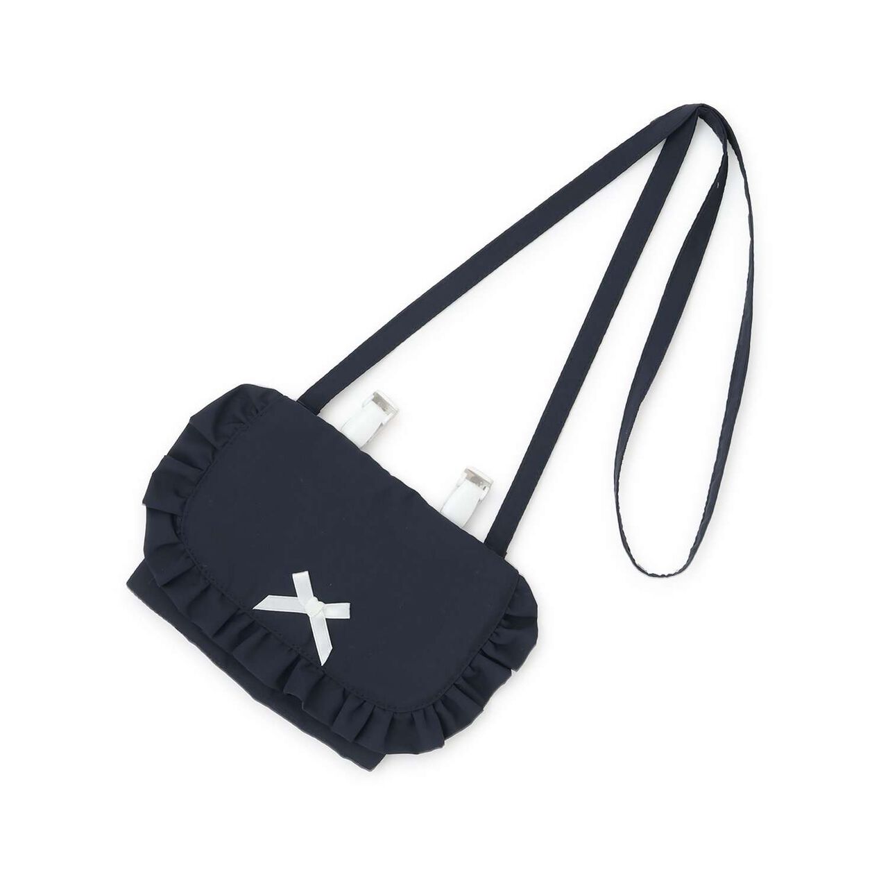 [School-Ready] [Water-Repellent, Anti-Stain, Durable, UV] Frill Detachable Pocket with Ribbon,Blue gray, large image number 4