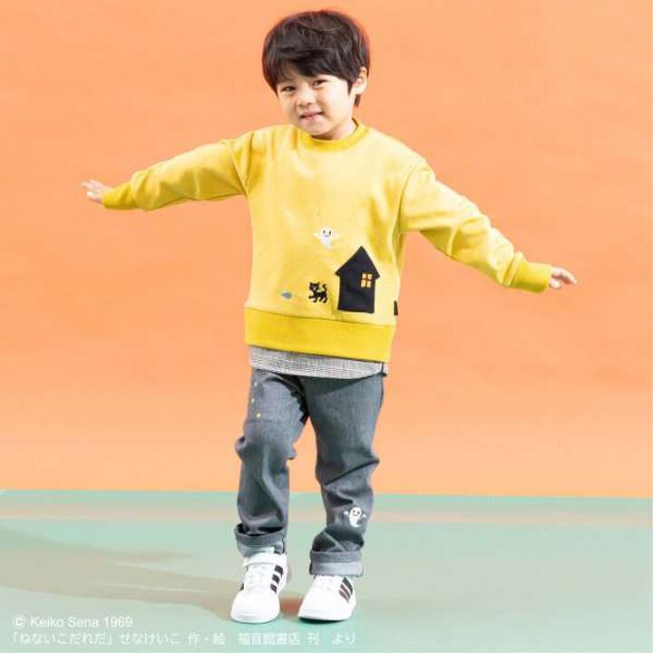 [The Sleepless Child] Check Hem Sweatshirt,Mustard, medium image number 6