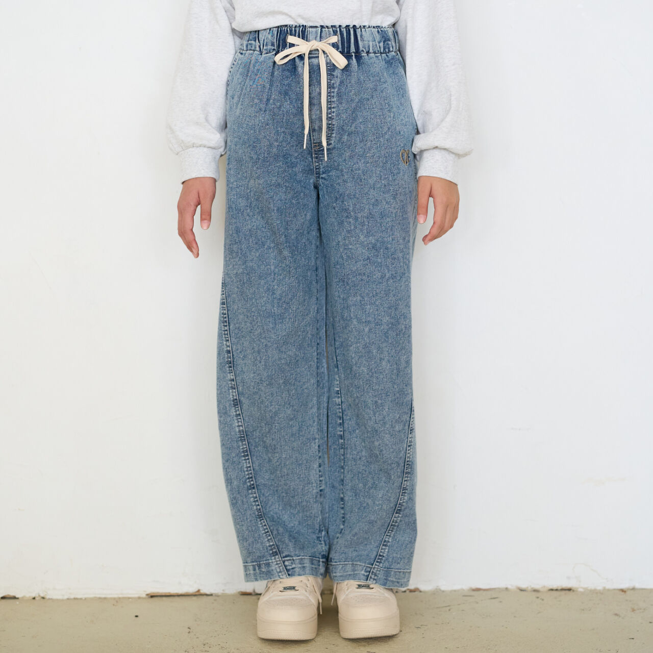[ME DENIM] Stretch Quick-Dry Easy Pull-On Pants,Gray, large image number 12
