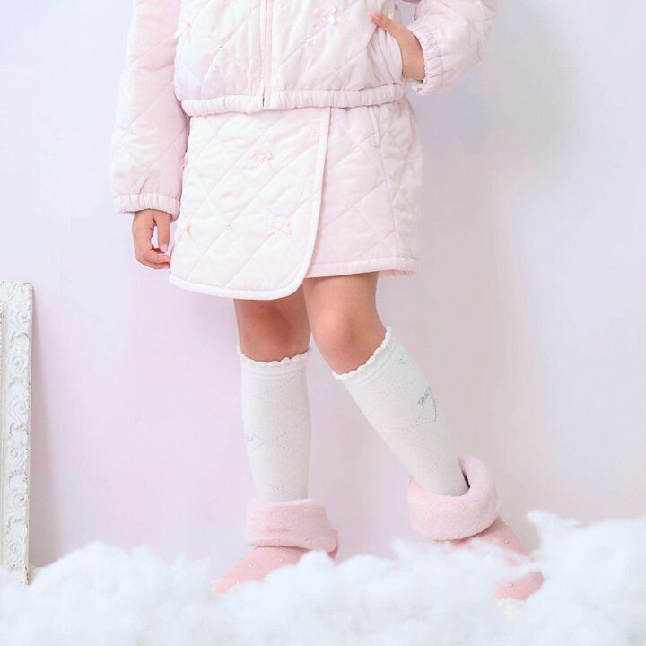 Ribbon Quilted Wrap Shorts,Light pink, medium image number 0