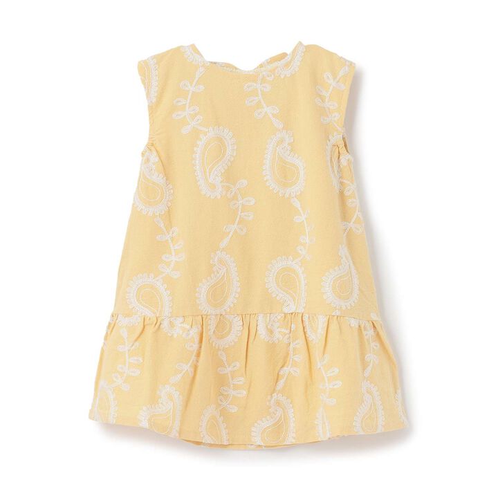 [Link] Paisley Embroidered One-Piece Dress,Cream, medium image number 0