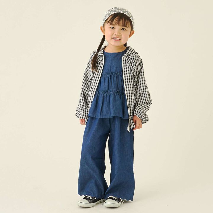 Assorted All-Over Pattern Tiered Blouse & Scallop Trim Pants Set,Emerald green, medium image number 29