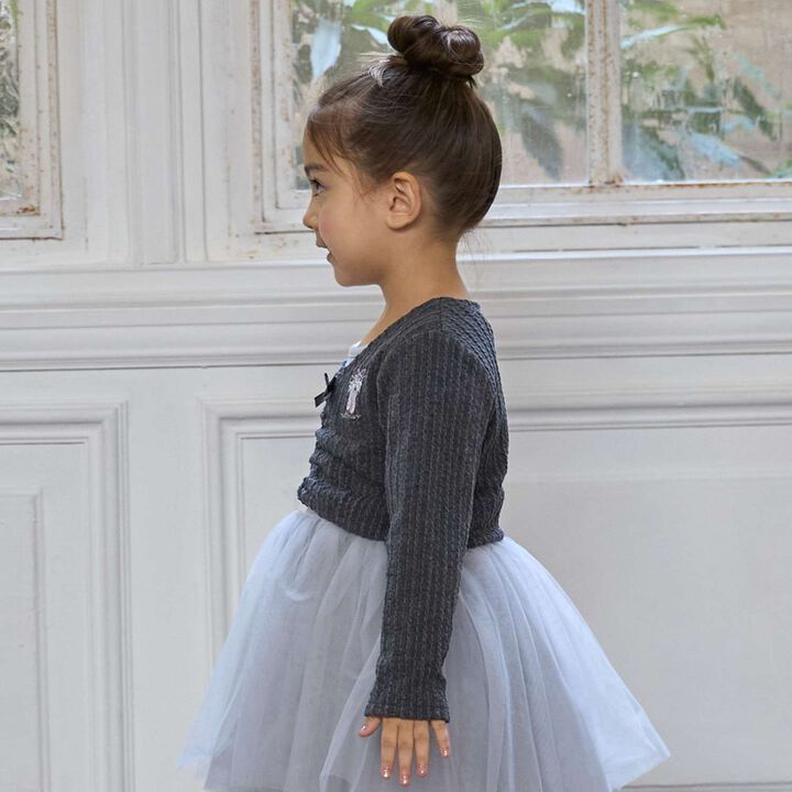 Ballet Jacquard Top,Charcoal gray, medium image number 5