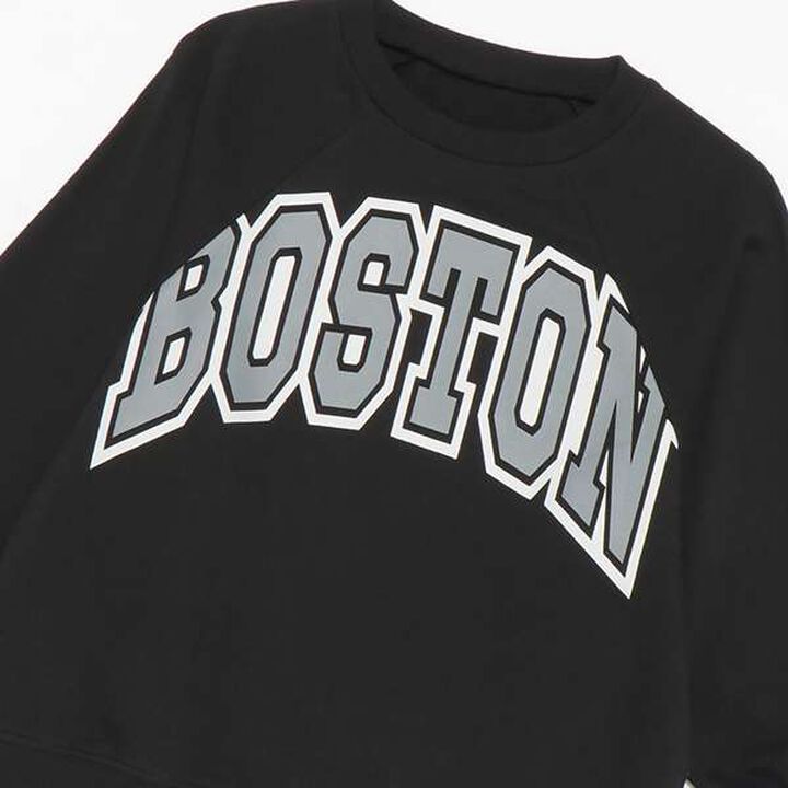 [Link] College Logo Raglan Sleeve Sweatshirt,Gray, medium image number 3
