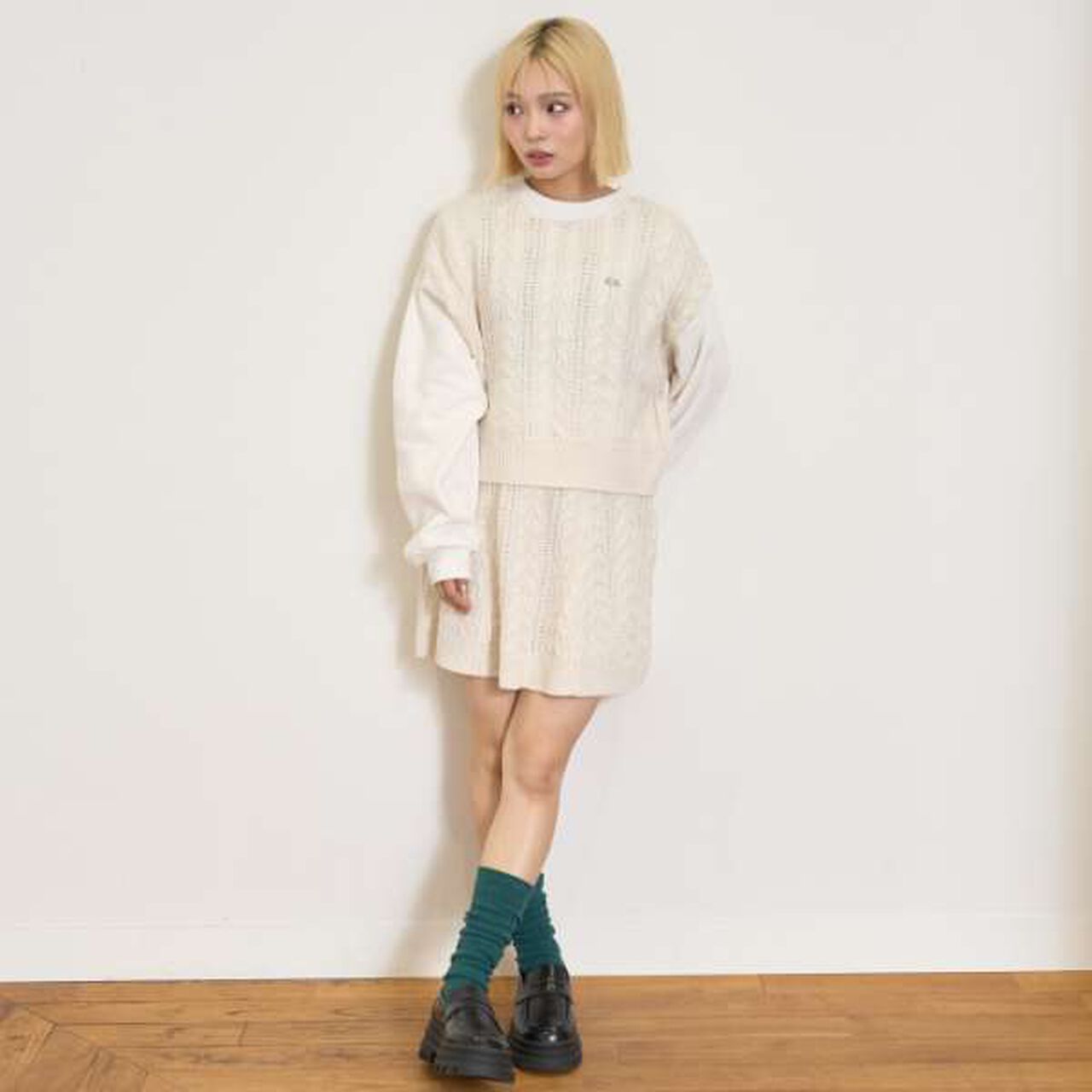 Knitwear Set,Black, large image number 1