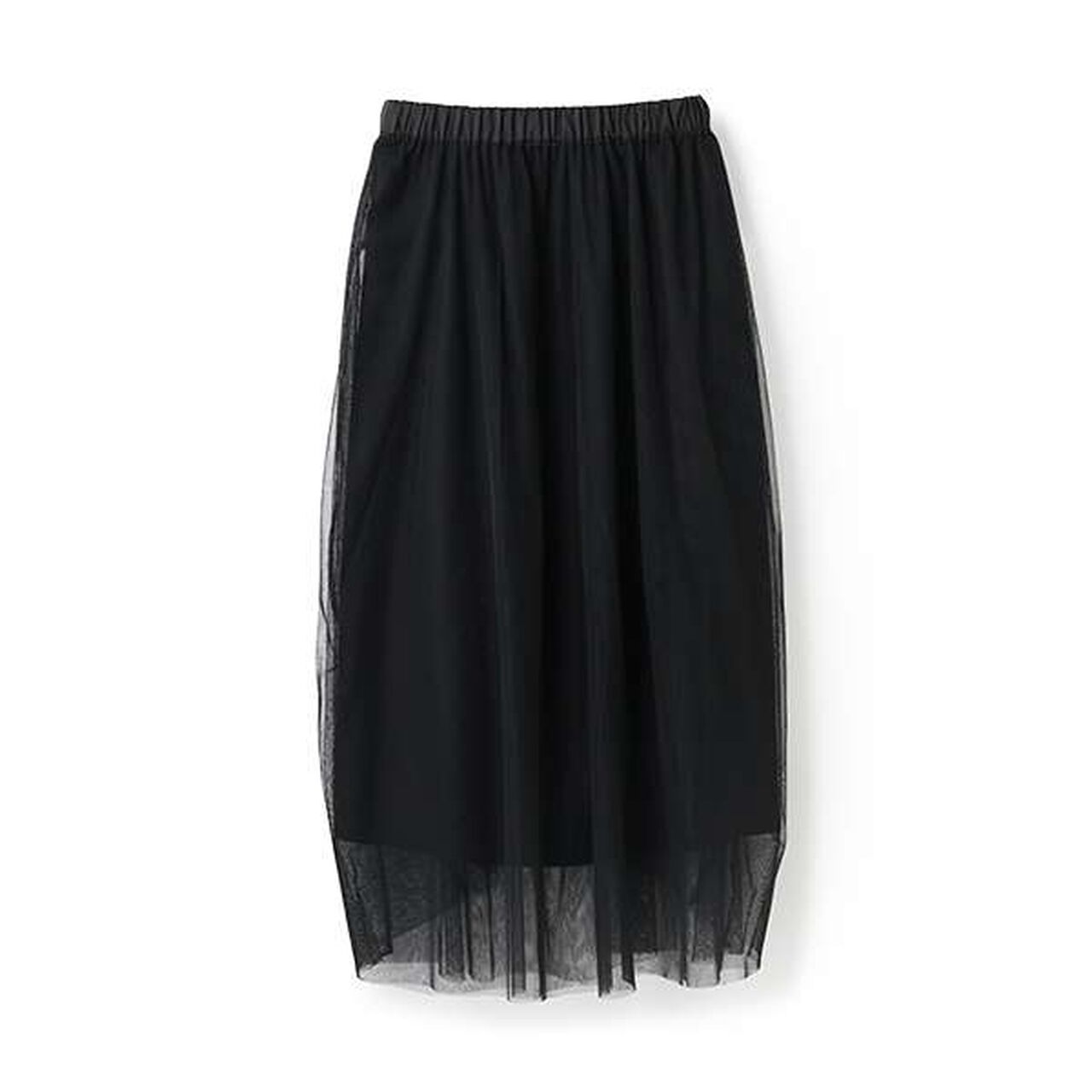 [LTXC] Gathered Tulle Skirt,White, large image number 1