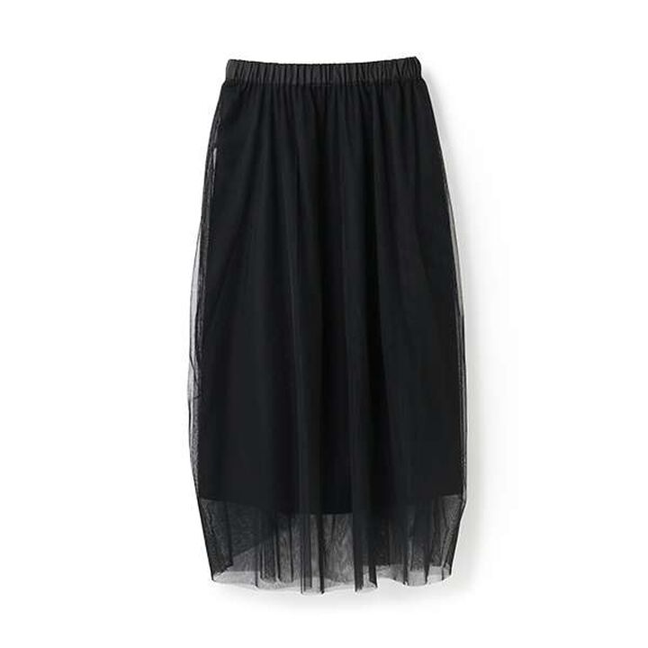[LTXC] Gathered Tulle Skirt,White, medium image number 1