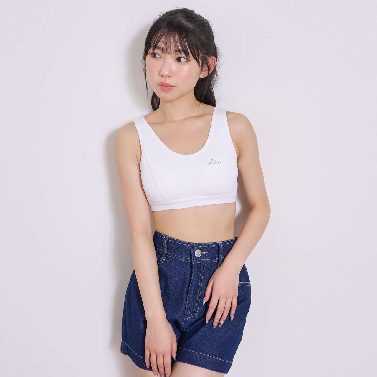 Mesh Half Top,Sax blue, large image number 1