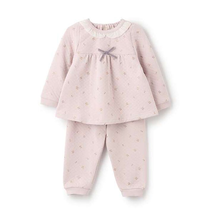 Sparkling Cherry Quilt Pajamas,Ivory, medium image number 4