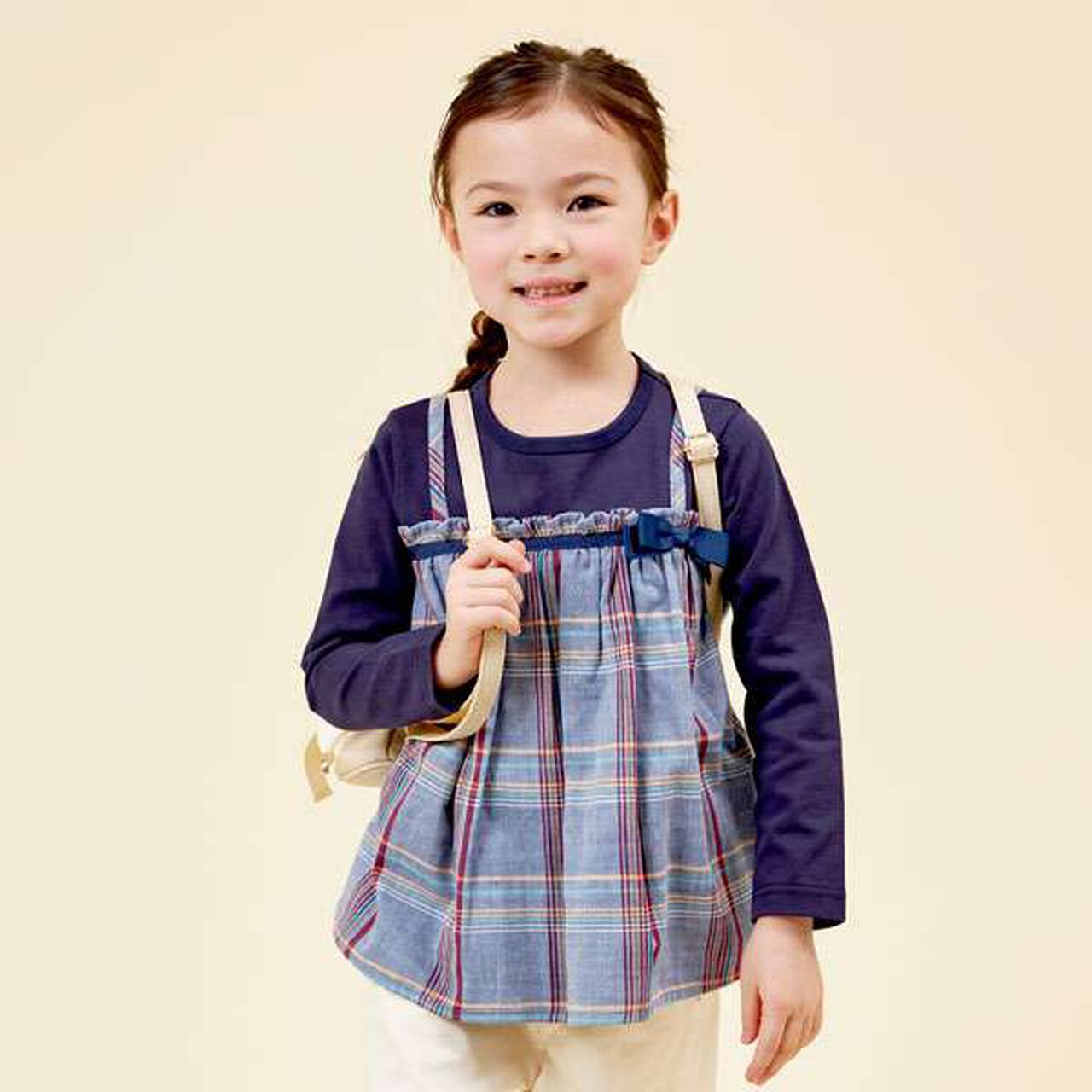 Backpack with Ribbon Charm,Black, large image number 7