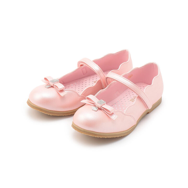 Scallop Trim Ribbon Ballet Shoes,, medium