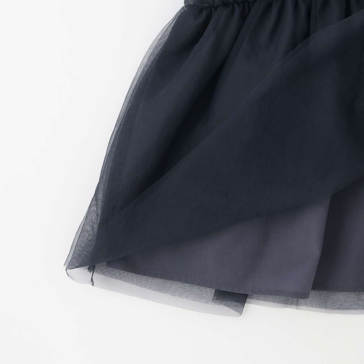 Parent-Child Matching Tulle Frill Tunic,Navy, large image number 5