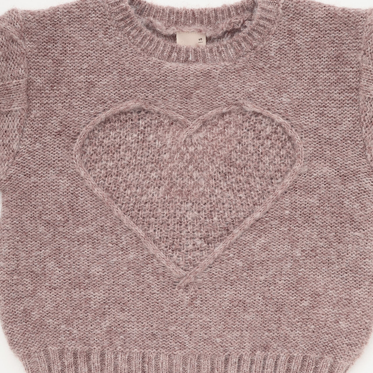 Link Heart Cable Knit,Top gray, large image number 11