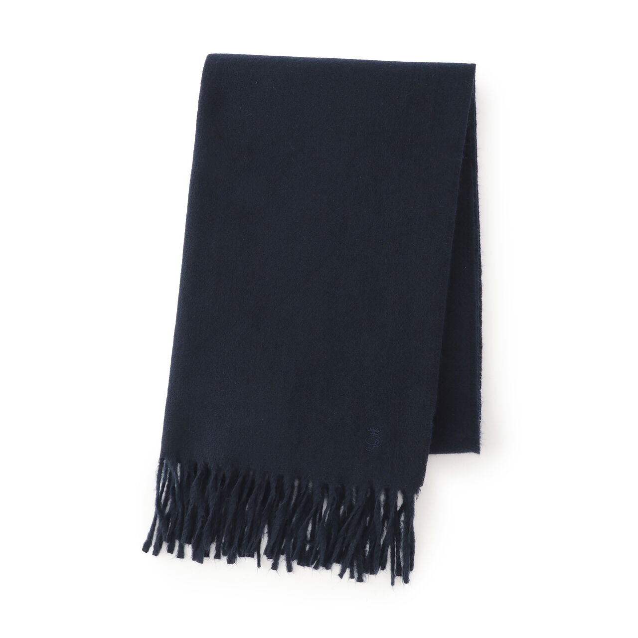 [Anti-Static Finish] Cashmere Touch Checkered Scarf,Navy, large image number 0
