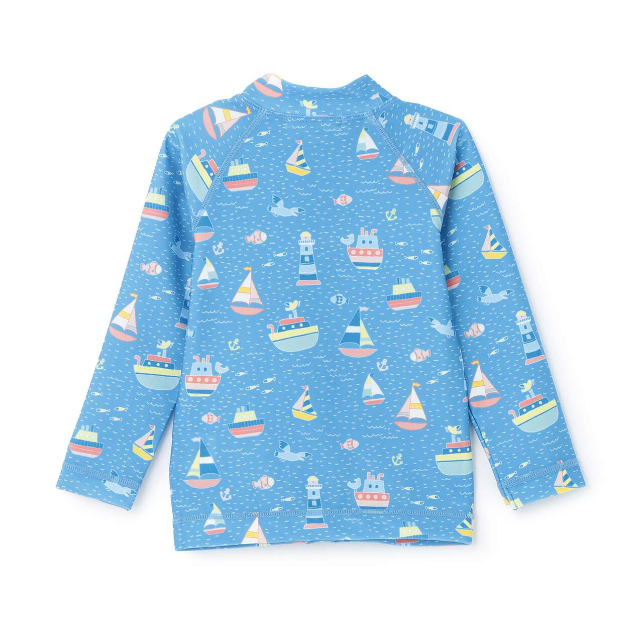 [SWIM] Boys' Marine Pattern Rash Guard [UV Protection],Blue, large image number 5