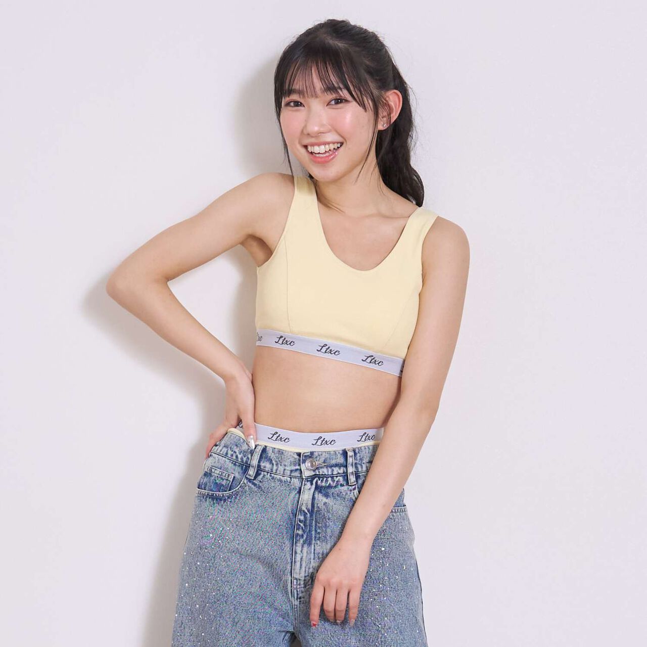 [LTXC] Tank-Style Half Top,Yellow, large image number 0