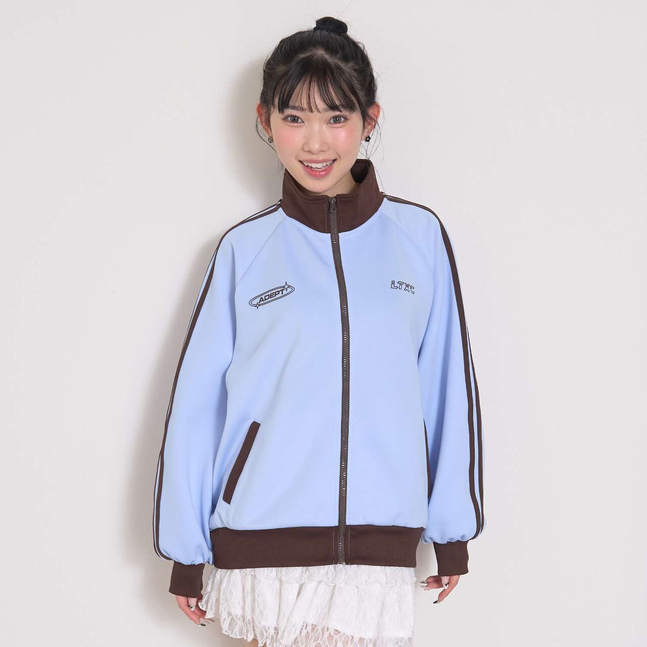 [LTXC / Quick-Dry Absorbent] Track Jacket,Sax blue, large image number 0
