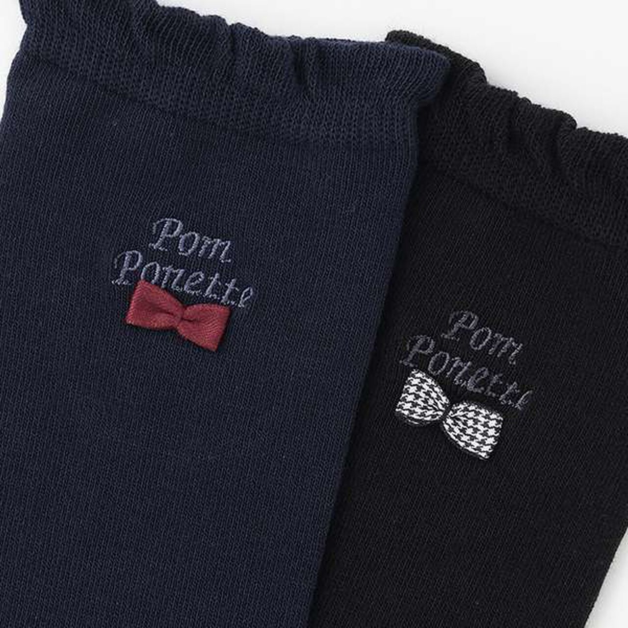 Classic Ribbon High Socks,Navy, large image number 2