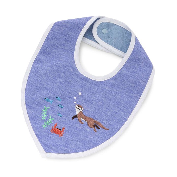 Otter Embroidery Bib,, medium